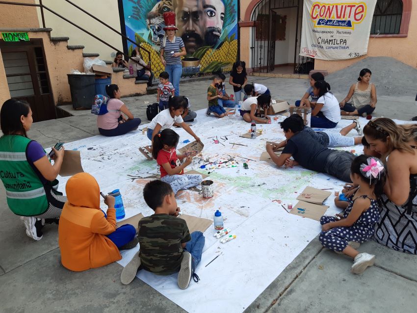 Actividad Cultural Comunitaria: Pintar nuevos horizontes en Chamilpa